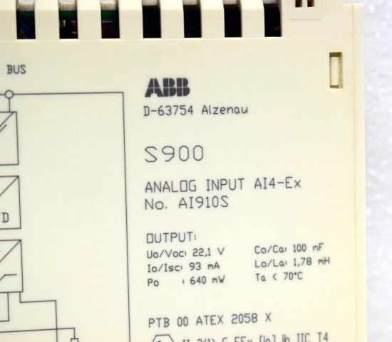 وحدة الإدخال التناظرية ABB AI910S