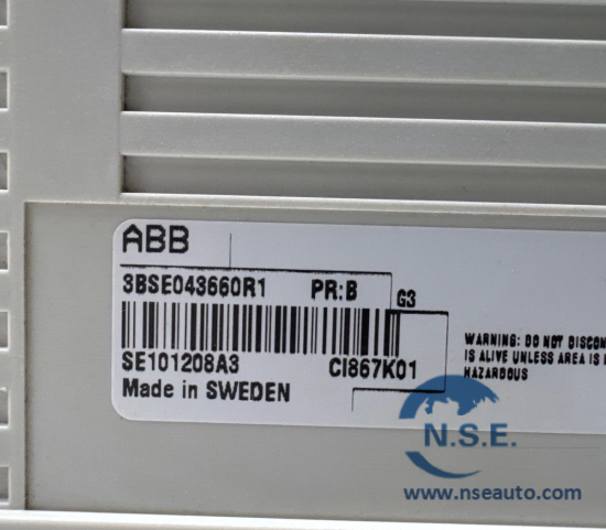واجهة Modbus TCP من ABB طراز CI867K01، رقم الموديل 3BSE043660R1